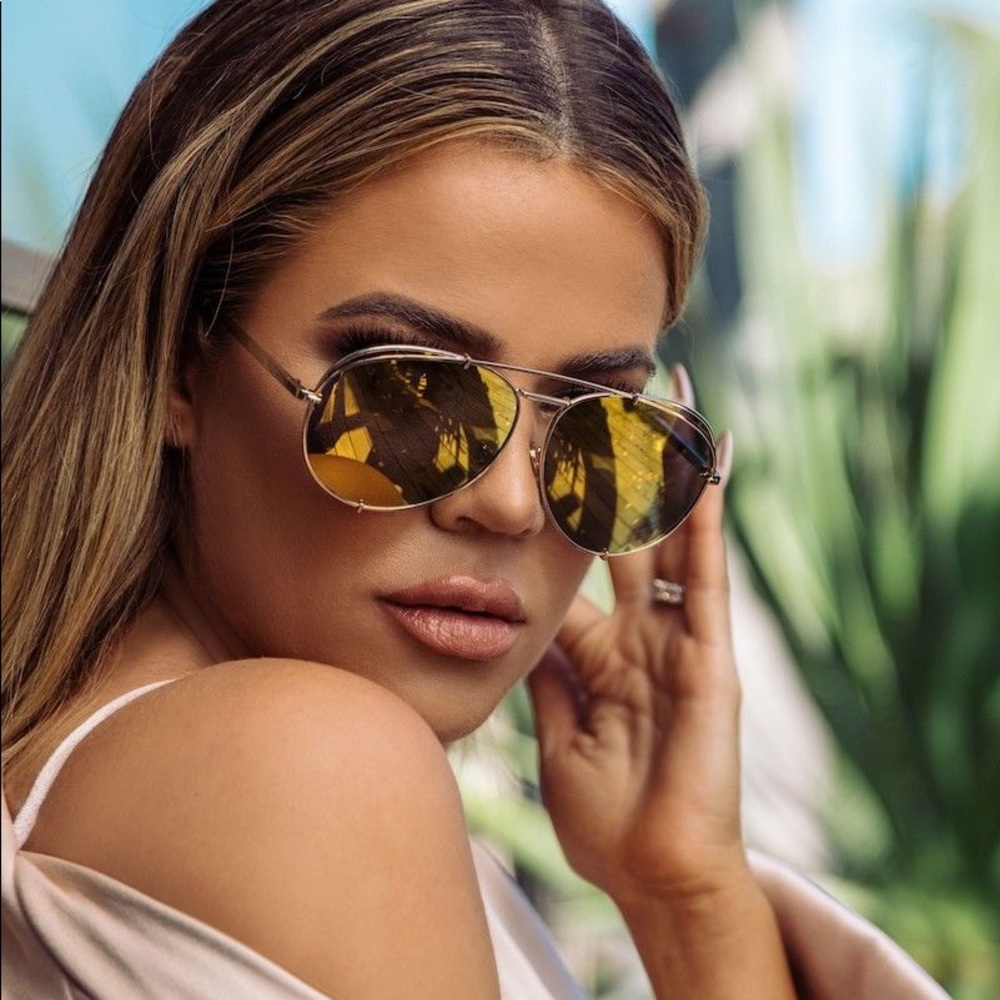 DIFF Eyewear Gold Avaitors (Koko)